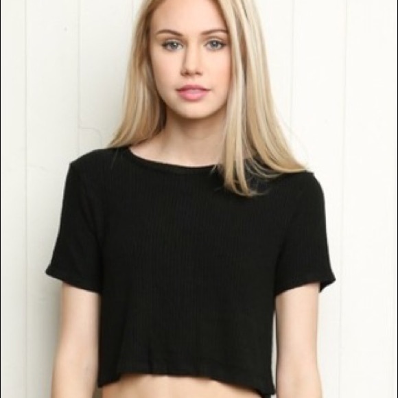 Brandy Melville Tops - Brandy Melville Black T Shirt